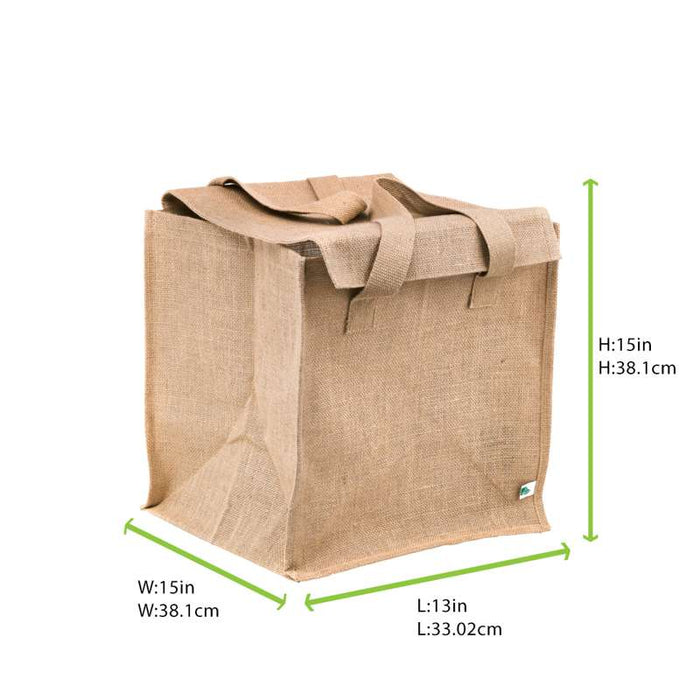 Cabas en jute brun 380x330mm H380mm - 20Pcs