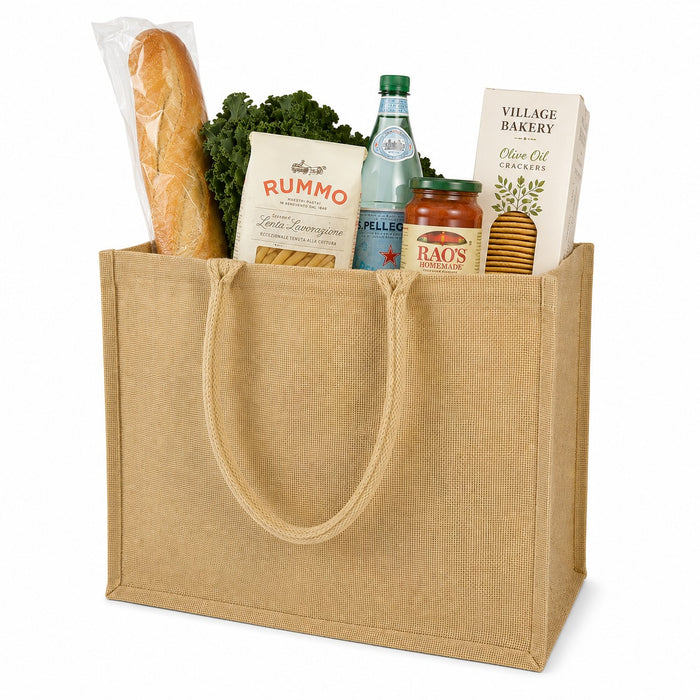Sac cabas en jute brun  380x330mm H380mm-20Pcs