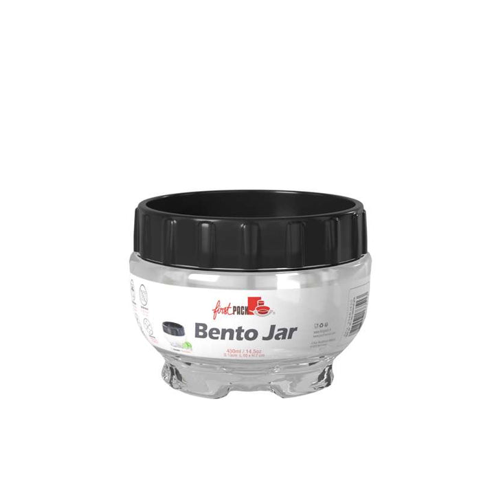 Bocal Bokolock en plastique PET réutilisable avec couvercle clipsable, empilable  H75mm 430ml - 36Pcs