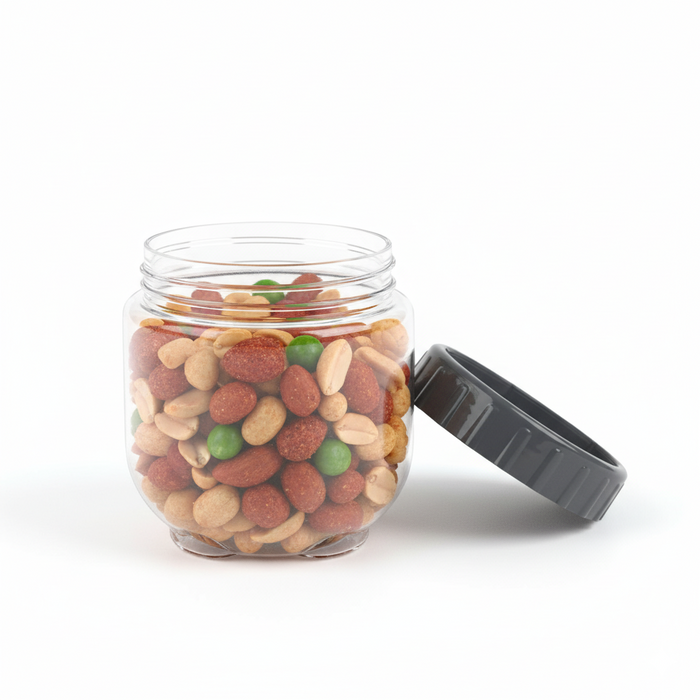 Bocal Bokolock en plastique PET réutilisable avec couvercle clipsable, empilable  H110mm 750ml - 24Pcs