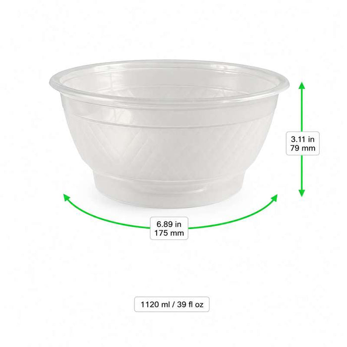 Bol transparent rond en PP injecté Ø175mm H79mm 1120ml - 500Pcs