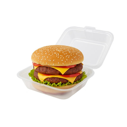 Boite burger réemployable transparent  160x130mm H90mm-24Pcs