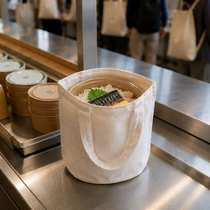 Sac en coton pour Bento H250mm-100Pcs
