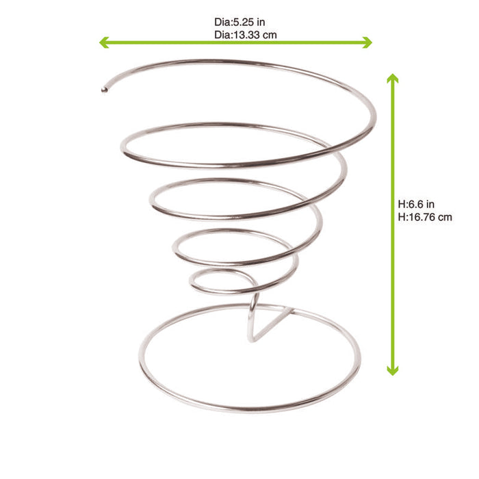 Support inox forme de cône spirale   H137mm - 6Pcs