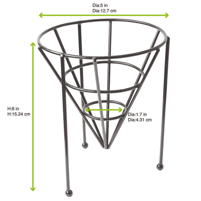 Cône métal noir empilable   H152mm - 6Pcs