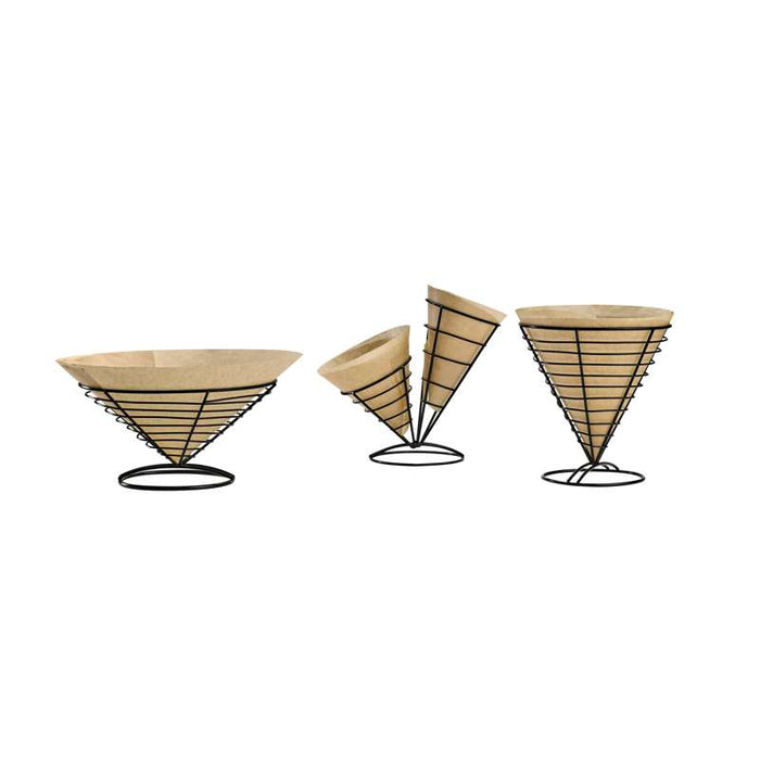 Porte cône rond métal noir   H185mm - 6Pcs