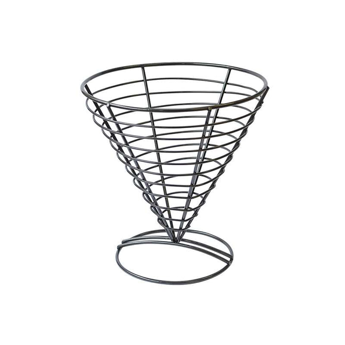 Porte cône rond métal noir   H185mm - 6Pcs