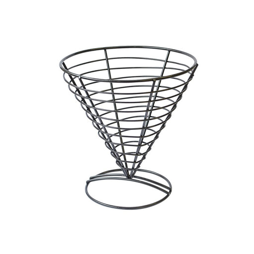 Porte cône rond métal noir   H185mm - 6Pcs