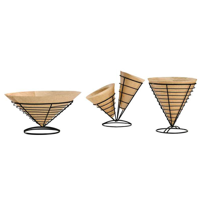 Panier evasé métal noir   H125mm - 6Pcs