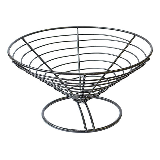 Panier evasé métal noir   H125mm - 6Pcs