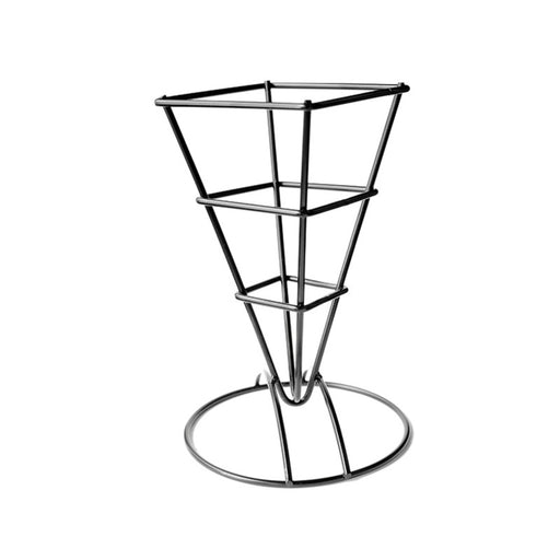 Porte cône carré métal noir  66x66mm H170mm - 6Pcs