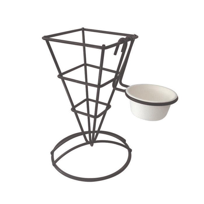 Porte pot métal noir   H70mm - 6Pcs