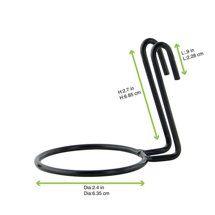 Porte pot métal noir   H70mm - 6Pcs