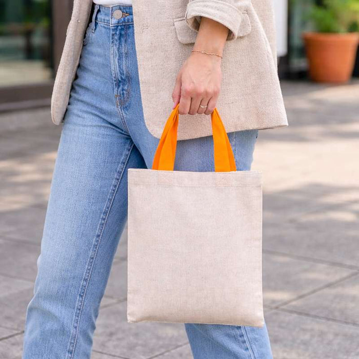 Tote bag à anses jaunes 10x230mm H300mm-100Pcs