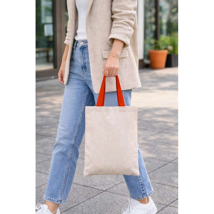Tote bag à anses rouges  10x350mm H420mm-100Pcs