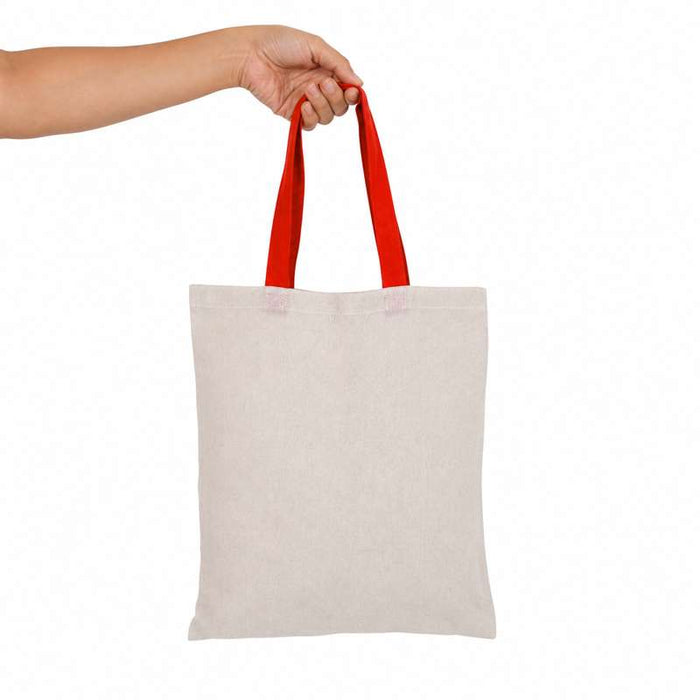 Tote bag à anses rouges  10x350mm H420mm-100Pcs