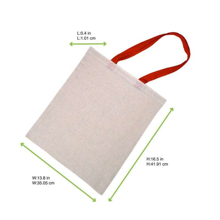 Tote bag à anses rouges  10x350mm H420mm-100Pcs