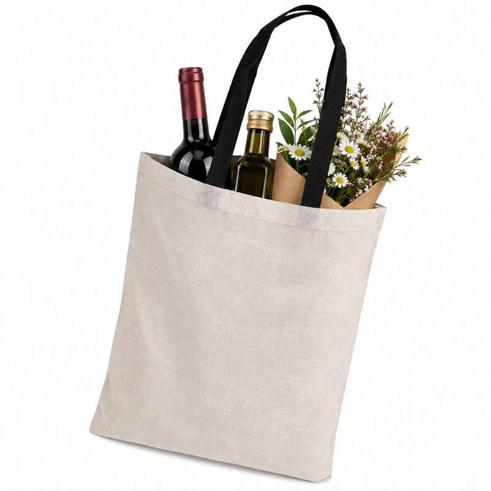 Tote bag à anses noires 10x380mm H450mm-100Pcs