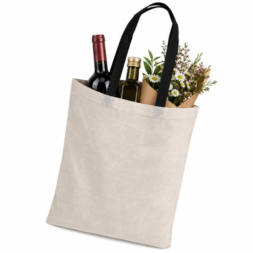 Tote bag à anses noires 10x380mm H450mm-100Pcs