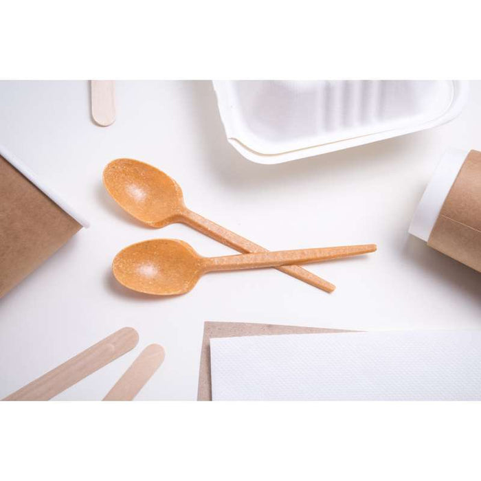 WOODARY Kit couverts réemployable bois composite: couteau fourchette cuillere serviette  250-250Pcs
