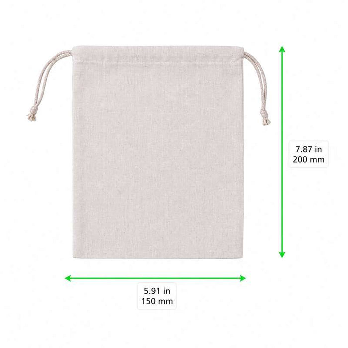 Sac en coton multiusage 10x150mm H200mm-50Pcs