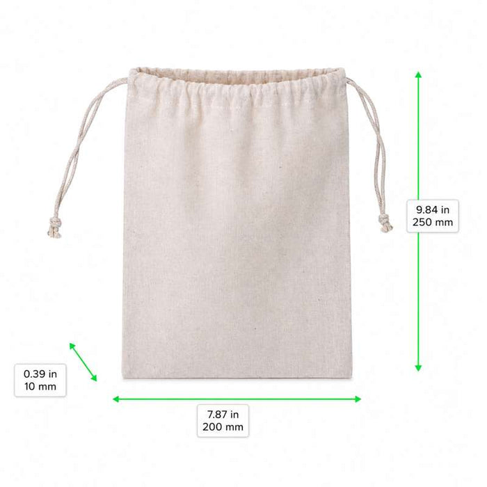 Sac en coton multiusage  10x200mm H250mm-50Pcs