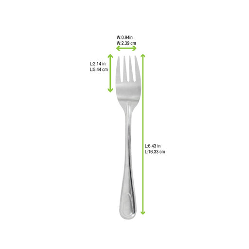 NOXCUT Fourchette inox 163x25mm H11mm-500Pcs