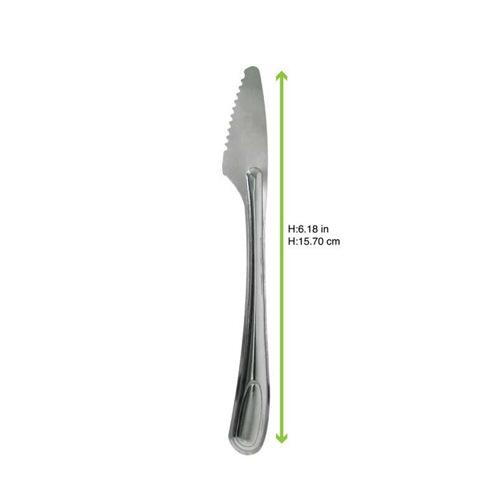 Couteau de table réutilisable en inox "Noxcut" 177mm - 500Pcs