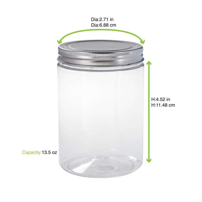 Bocal Bokotwist en plastique PET réutilisable  H96mm 500ml - 160Pcs