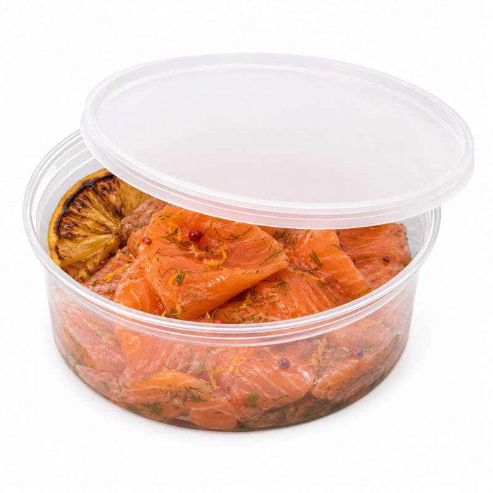 Couvercle transparent "Deli" en PP injecté Ø119mm - 500Pcs