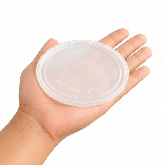 Couvercle transparent en PP injecté pour pot "Deli" Ø123mm - 500Pcs