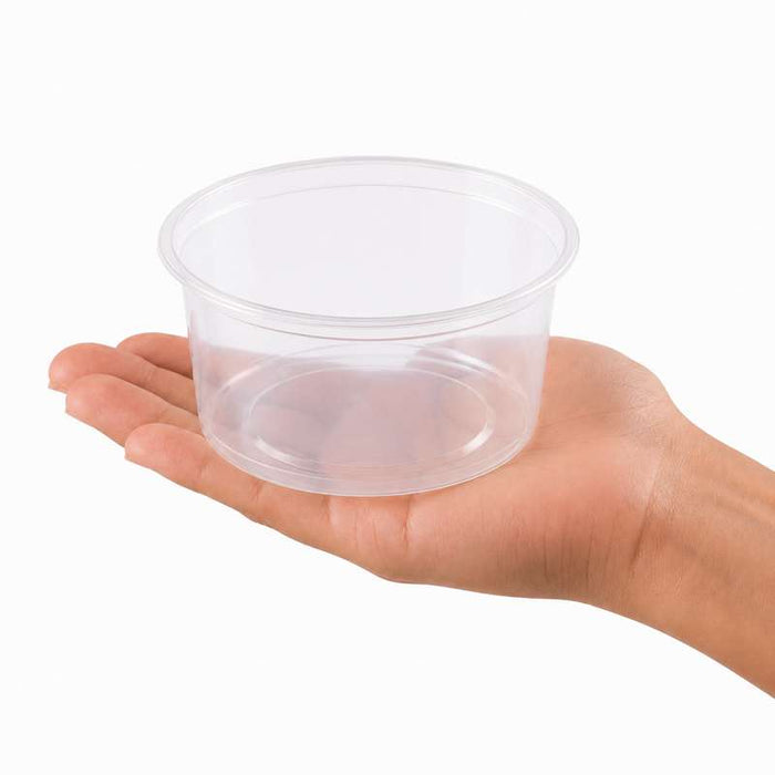 Pot rond "Deli" transparent en PP injecté Ø96mm H49mm 240ml - 500Pcs
