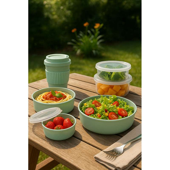 Bol Phoenix en plastique RPET réemployable vert d'eau  H55mm 470ml-24Pcs