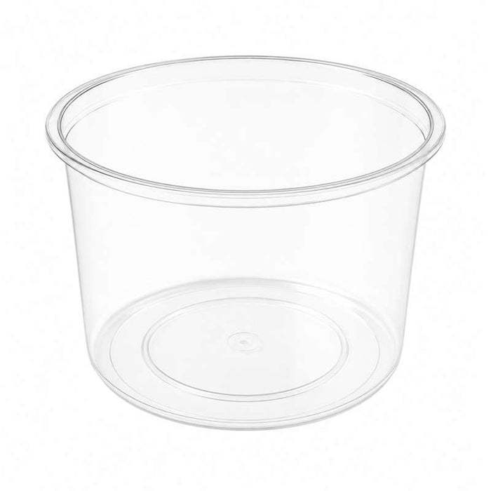 Pot rond "Deli" transparent en PP injecté Ø118mm H63mm 480ml - 500Pcs