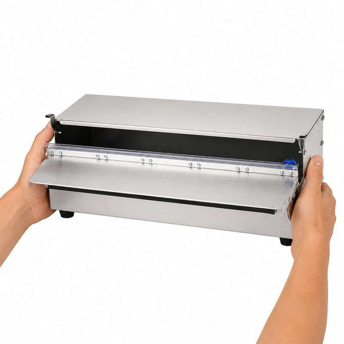 Dévidoir inox pour film, aluminium et papier cuisson 500x280mm H150mm - 1Pcs