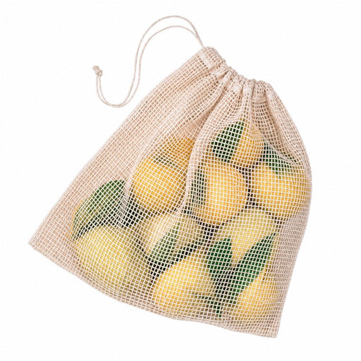 Sac en filet coton naturel avec fermeture en cordelette 300mm H340mm-50Pcs