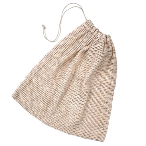 Sac en filet coton naturel avec fermeture en cordelette 300mm H340mm-50Pcs
