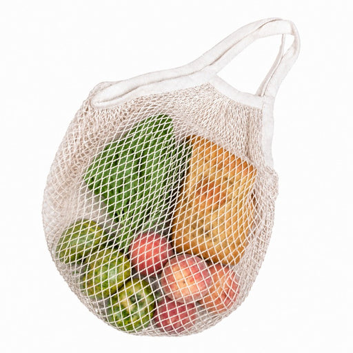 Filet de courses en coton naturel avec anses 10x400mm H400mm-24Pcs