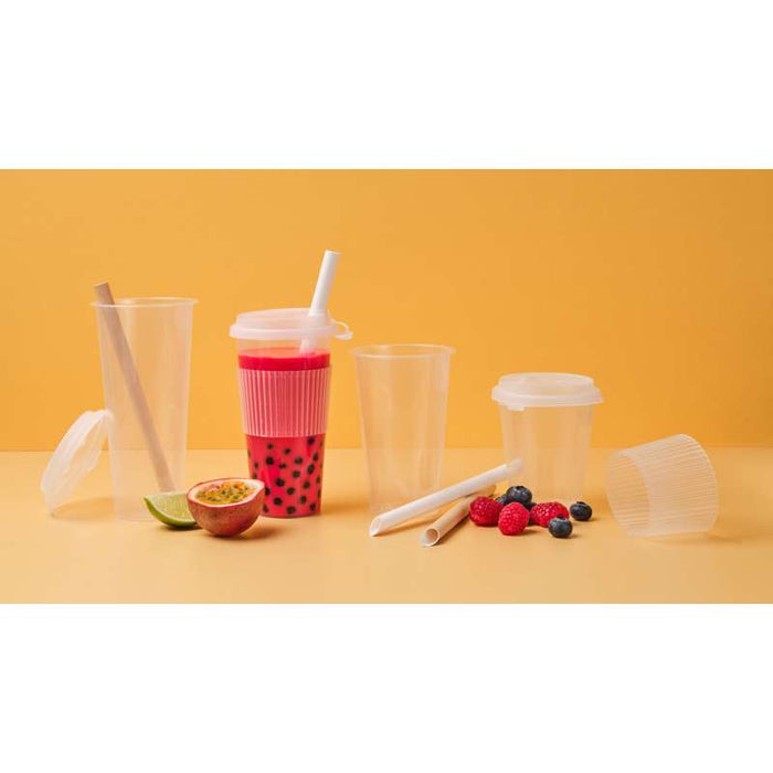 Couvercle en PP pour gobelet à bubble tea Ø90mm - 1000Pcs