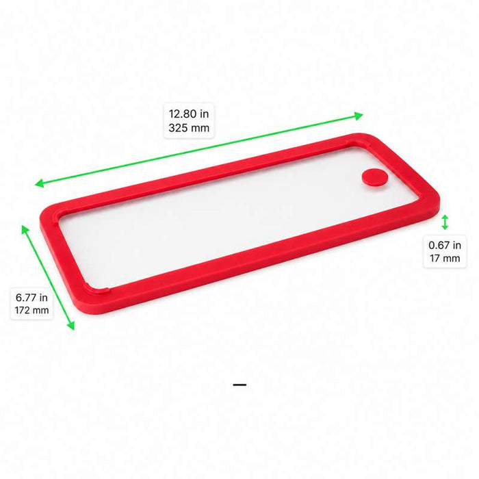 Couvercle gastronorme 1/3 en verre trempé et silicone 325x172mm H17mm - 12Pcs