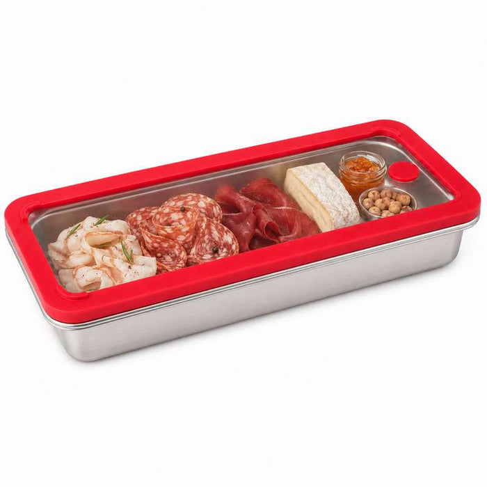 Couvercle gastronorme 1/3 en verre trempé et silicone 325x172mm H17mm - 12Pcs