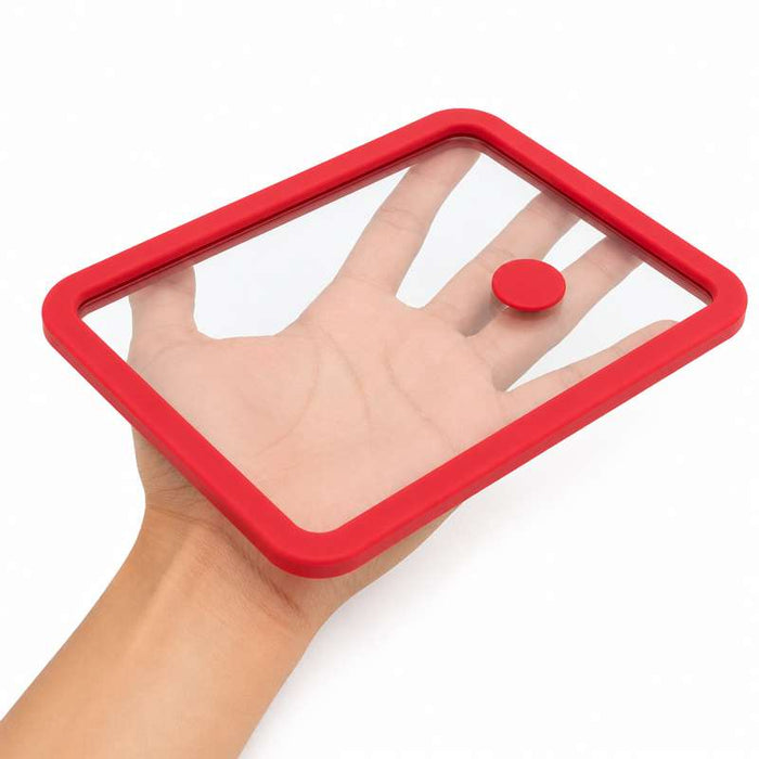 Couvercle GN 1/8 en verre trempé et silicone à 2 bouchons 160,5x131mm H17mm - 48Pcs