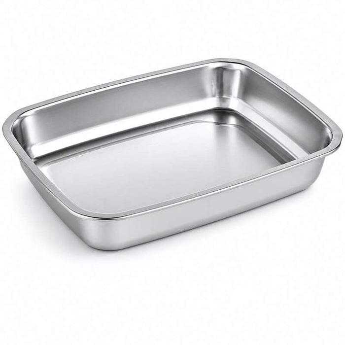 Barquette inox scellable format GN 1/2 325x265mm H52mm - 24Pcs