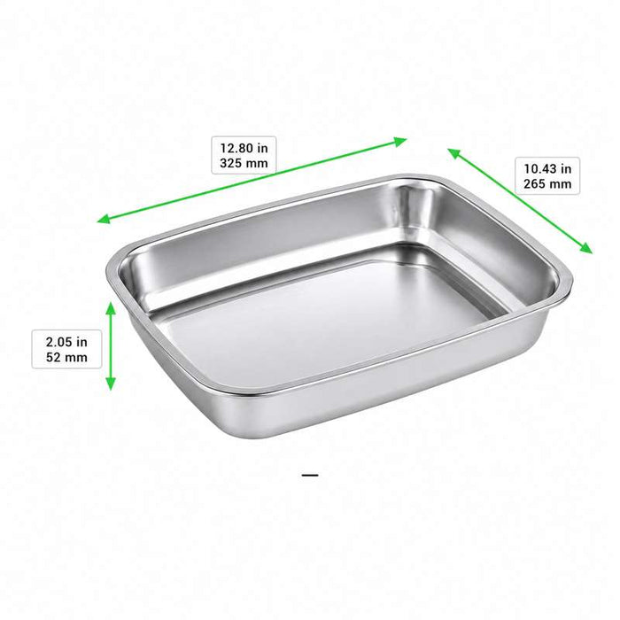 Barquette inox scellable format GN 1/2 325x265mm H52mm - 24Pcs
