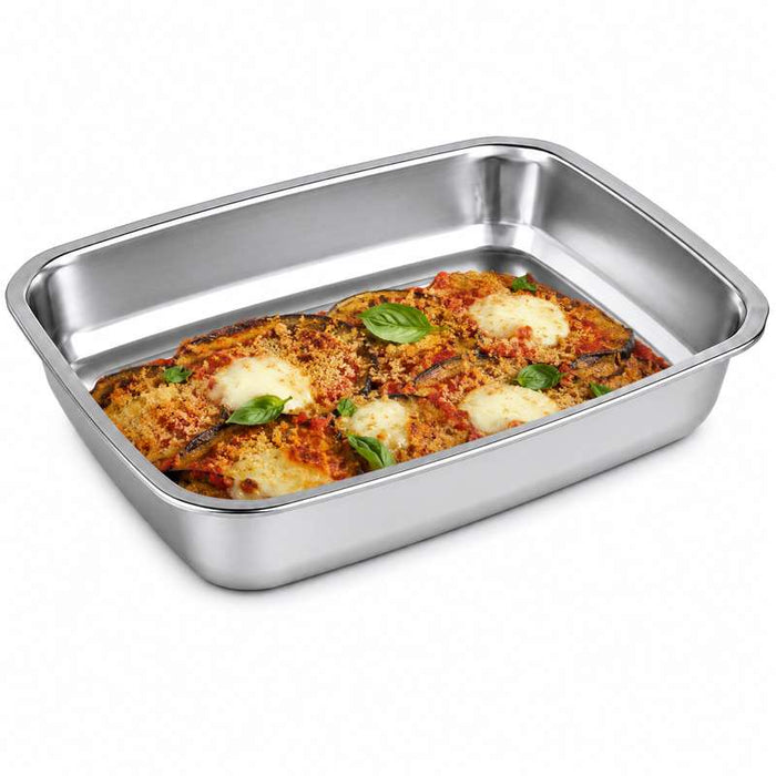 Barquette inox scellable format GN 1/2 325x265mm H52mm - 24Pcs