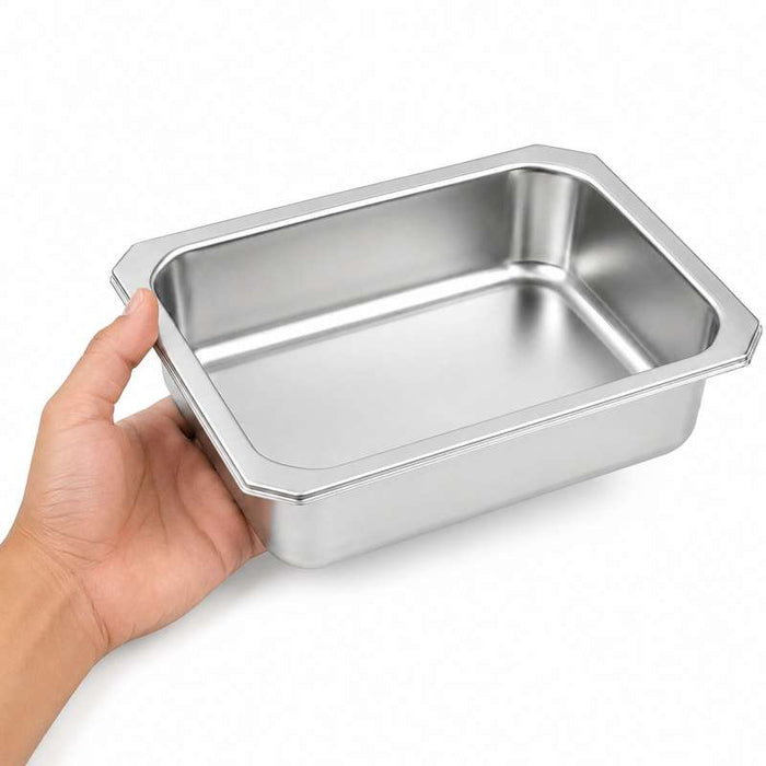 Barquette GN 1/4 scellable en inox 265x160mm H50mm - 36Pcs