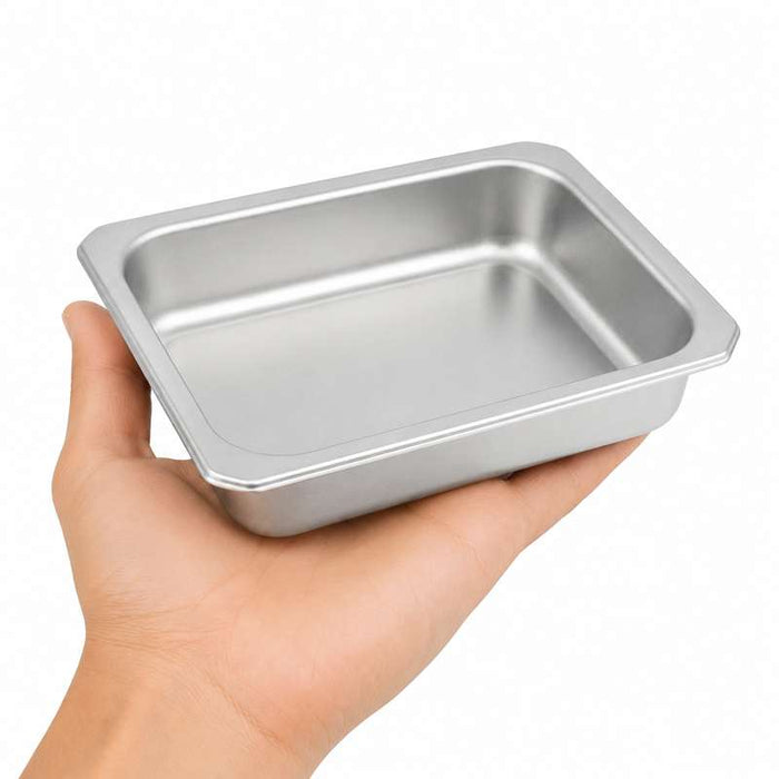 Bac gastronorme 1/8 scellable en inox 160x130mm H36mm - 48Pcs