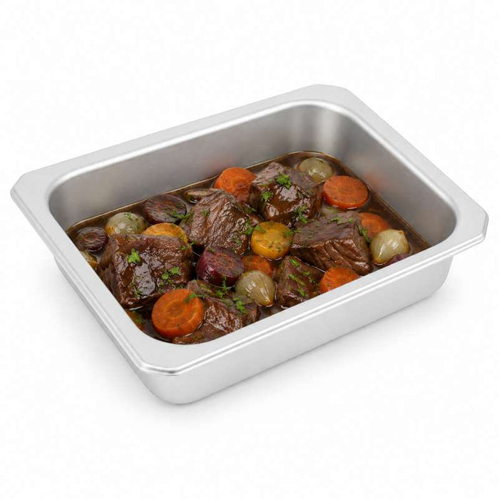 Bac gastronorme 1/8 scellable en inox 160x130mm H36mm - 48Pcs