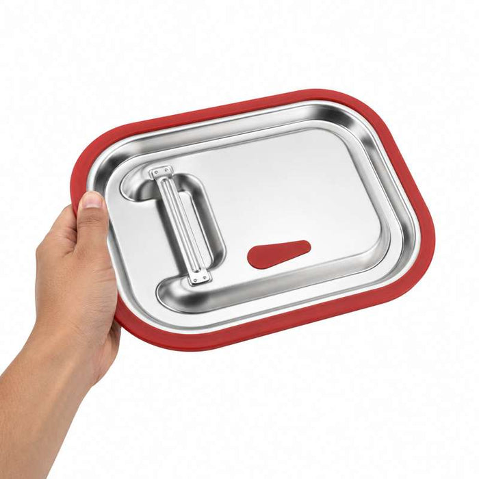 Couvercle gastronorme GN 1/2 inox et silicone 325x265mm H15mm - 12Pcs