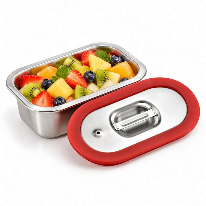 Couvercle GN 1/9 en inox et silicone 176x108mm H15mm - 48Pcs